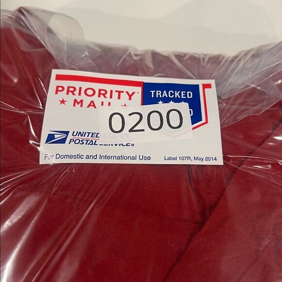 This is a Zara Red Linen Long Duster Coat with Pockets burnt orange oversized - Picture 9 of 9